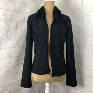 ⬇️ A. Byer Black Blazer/Jacket with Faux Fur Collar